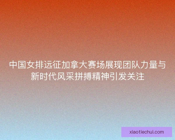 中国女排远征加拿大赛场展现团队力量与新时代风采拼搏精神引发关注