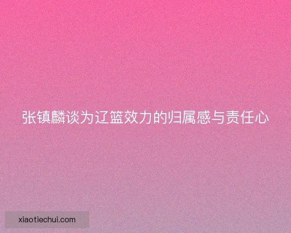 张镇麟谈为辽篮效力的归属感与责任心